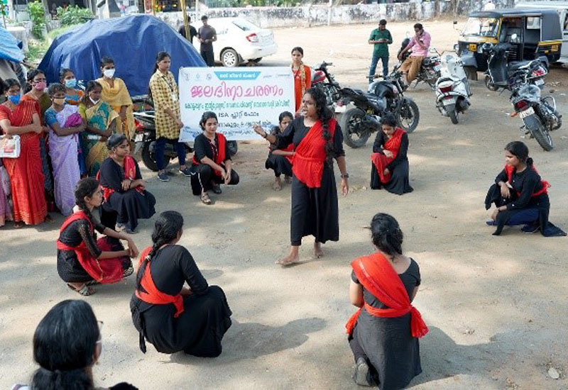 The street play was organized as part of the World Water Day celebrations.